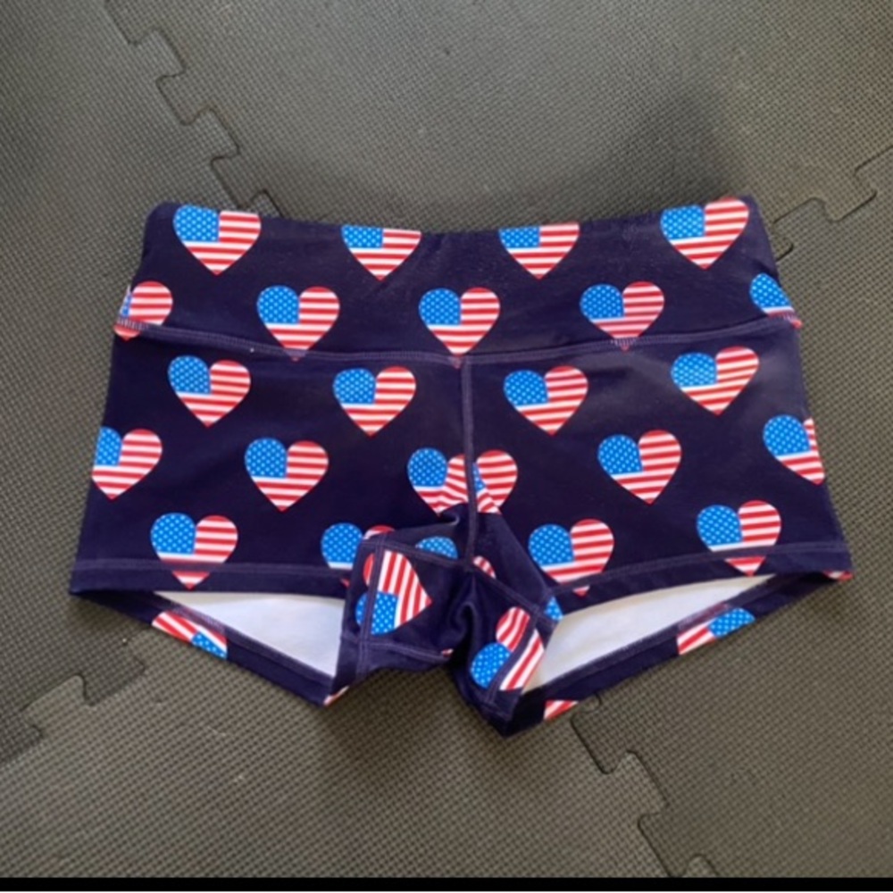 Wodbottom heart american flag shorts, S